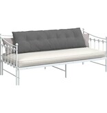 VidaXL Rugkussen Donkergrijs 180 x 50 cm Microvezel Stof