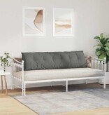 VidaXL Rugkussen Donkergrijs 180 x 50 cm Microvezel Stof