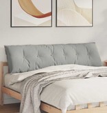 VidaXL Rugkussen Lichtgrijs 180 x 50 cm Microvezel Stof