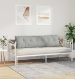 VidaXL Rugkussen Lichtgrijs 180 x 50 cm Microvezel Stof