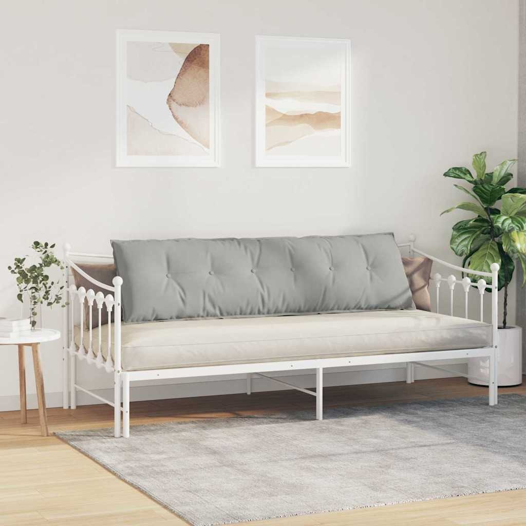 VidaXL Rugkussen Lichtgrijs 180 x 50 cm Microvezel Stof