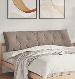 VidaXL Rugkussen Taupe 180 x 50 cm Microvezel Stof