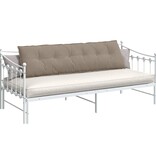 VidaXL Rugkussen Taupe 180 x 50 cm Microvezel Stof