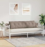 VidaXL Rugkussen Taupe 180 x 50 cm Microvezel Stof