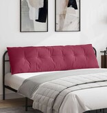 VidaXL Rugkussen Wijnrood 180 x 50 cm Cordstof