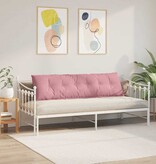 VidaXL Rugkussen Roze 180 x 50 cm Cordstof