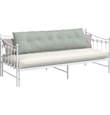 VidaXL Rugkussen Lichtgrijs 180 x 50 cm Cordstof