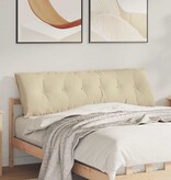 VidaXL Rugkussen Crème 160 x 50 cm Microvezel Stof