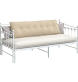 VidaXL Rugkussen Crème 160 x 50 cm Microvezel Stof