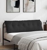 VidaXL Rugkussen Zwart 160 x 50 cm Microvezel Stof