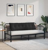 VidaXL Rugkussen Zwart 160 x 50 cm Microvezel Stof