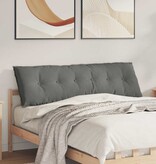 VidaXL Rugkussen Donkergrijs 160 x 50 cm Microvezel Stof