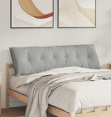 VidaXL Rugkussen Lichtgrijs 160 x 50 cm Microvezel Stof