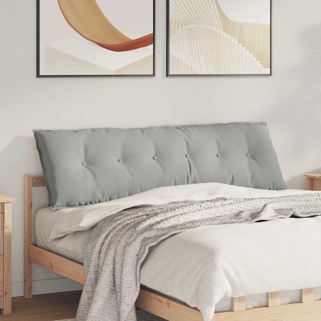 VidaXL Rugkussen Lichtgrijs 160 x 50 cm Microvezel Stof