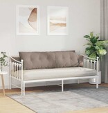 VidaXL Rugkussen Taupe 160 x 50 cm Microvezel Stof