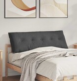 VidaXL Rugkussen Donkergrijs 140 x 50 cm Cordstof