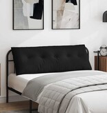 VidaXL Rugkussen Zwart 140 x 50 cm Microvezel Stof