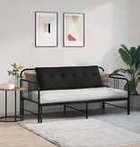 VidaXL Rugkussen Zwart 140 x 50 cm Microvezel Stof