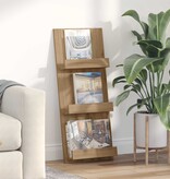 VidaXL Tijdschrift Rek Artisan Eiken 51 x 11 x 102 cm Bewerkt hout
