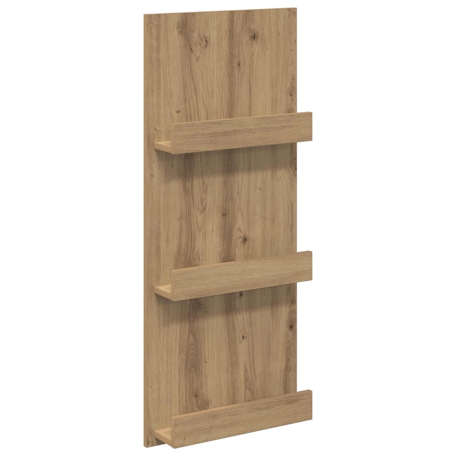 VidaXL Tijdschrift Rek Artisan Eiken 51 x 11 x 102 cm Bewerkt hout