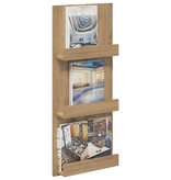 VidaXL Tijdschrift Rek Artisan Eiken 51 x 11 x 102 cm Bewerkt hout