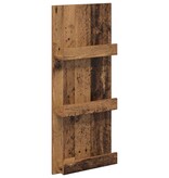 VidaXL Tijdschrift Rek met plank Oudhout 51 x 11 x 102 cm Bewerkt hout