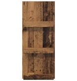 VidaXL Tijdschrift Rek met plank Oudhout 51 x 11 x 102 cm Bewerkt hout