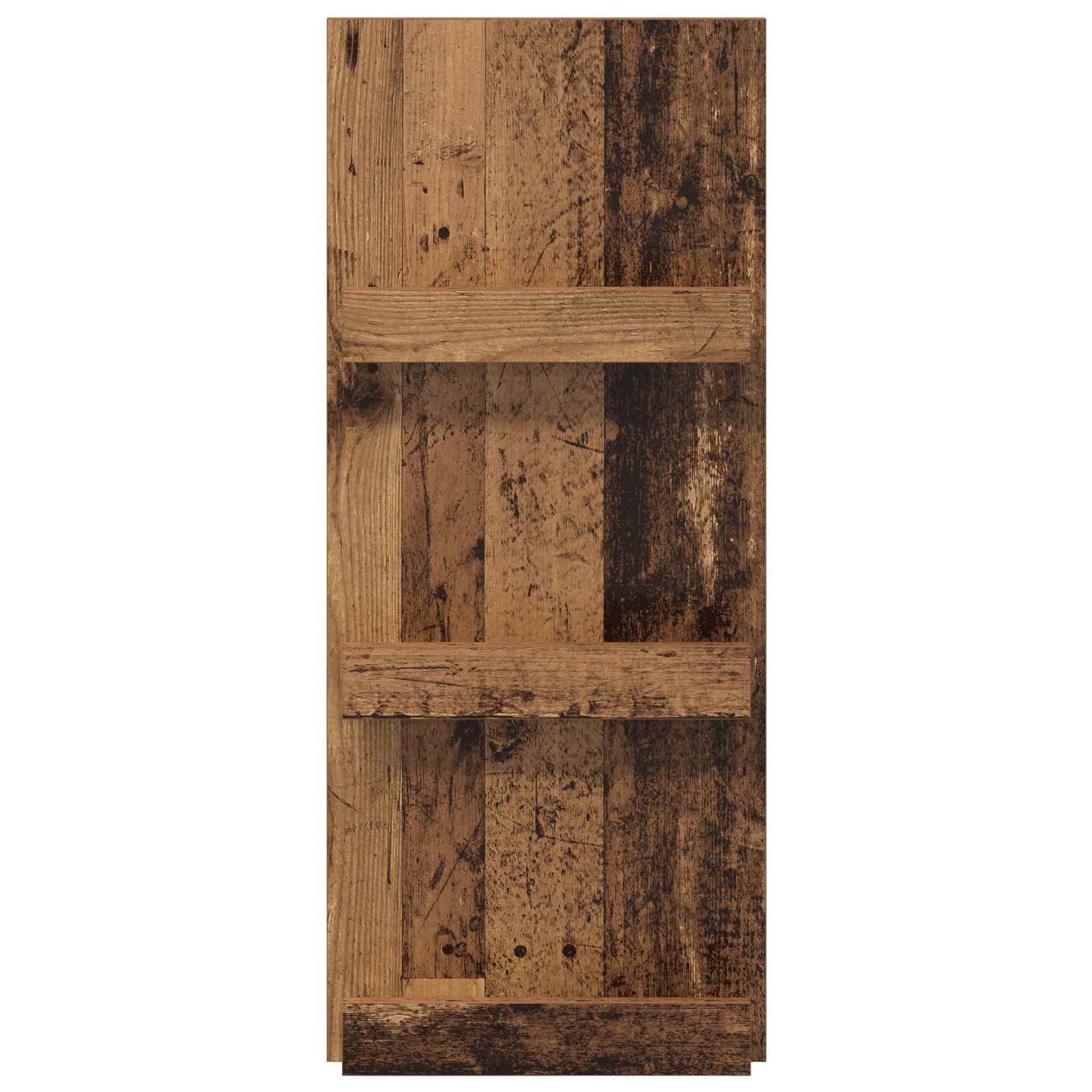 VidaXL Tijdschrift Rek met plank Oudhout 51 x 11 x 102 cm Bewerkt hout