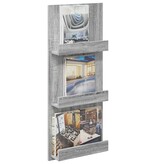 VidaXL Tijdschrift Rek Grijs Sonoma 51 x 11 x 102 cm Bewerkt hout