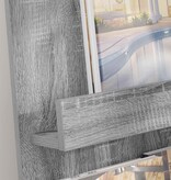 VidaXL Tijdschrift Rek Grijs Sonoma 51 x 11 x 102 cm Bewerkt hout