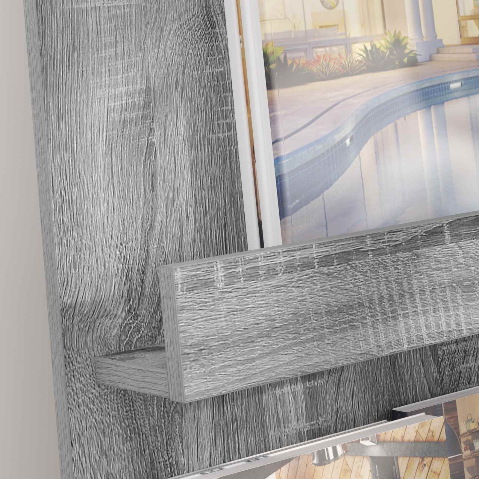 VidaXL Tijdschrift Rek Grijs Sonoma 51 x 11 x 102 cm Bewerkt hout