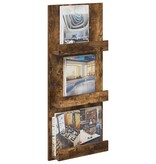 VidaXL Tijdschrift Rek Gerookt eiken 51 x 11 x 102 cm Bewerkt hout