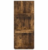 VidaXL Tijdschrift Rek Gerookt eiken 51 x 11 x 102 cm Bewerkt hout