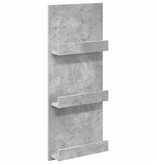 VidaXL Tijdschrift Rek Beton Grijs 51 x 11 x 102 cm Bewerkt hout