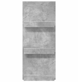 VidaXL Tijdschrift Rek Beton Grijs 51 x 11 x 102 cm Bewerkt hout