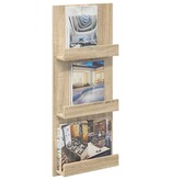 VidaXL Tijdschrift Rek Sonoma Eiken 51 x 11 x 102 cm Bewerkt hout