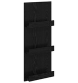 VidaXL Tijdschrift Rek Zwart Eiken 51 x 11 x 102 cm Bewerkt hout