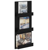 VidaXL Tijdschrift Rek Zwart Eiken 51 x 11 x 102 cm Bewerkt hout