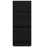 VidaXL Tijdschrift Rek Zwart Eiken 51 x 11 x 102 cm Bewerkt hout