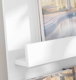 VidaXL Tijdschrift Rek met plank Wit 51 x 11 x 102 cm Bewerkt hout