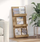 VidaXL Tijdschrift Rek Artisan Eiken 51 x 11 x 102 cm Bewerkt hout