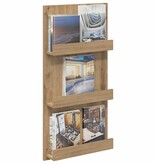 VidaXL Tijdschrift Rek Artisan Eiken 51 x 11 x 102 cm Bewerkt hout