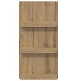 VidaXL Tijdschrift Rek Artisan Eiken 51 x 11 x 102 cm Bewerkt hout