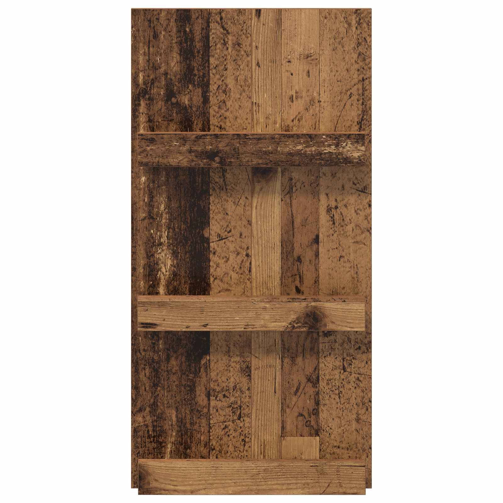 VidaXL Tijdschrift Rek met plank Oudhout 51 x 11 x 102 cm Bewerkt hout