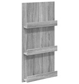 VidaXL Tijdschrift Rek Grijs Sonoma 51 x 11 x 102 cm Bewerkt hout