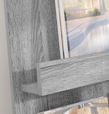 VidaXL Tijdschrift Rek Grijs Sonoma 51 x 11 x 102 cm Bewerkt hout