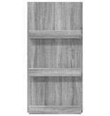 VidaXL Tijdschrift Rek Grijs Sonoma 51 x 11 x 102 cm Bewerkt hout