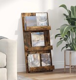 VidaXL Tijdschrift Rek Gerookt eiken 51 x 11 x 102 cm Bewerkt hout