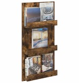 VidaXL Tijdschrift Rek Gerookt eiken 51 x 11 x 102 cm Bewerkt hout