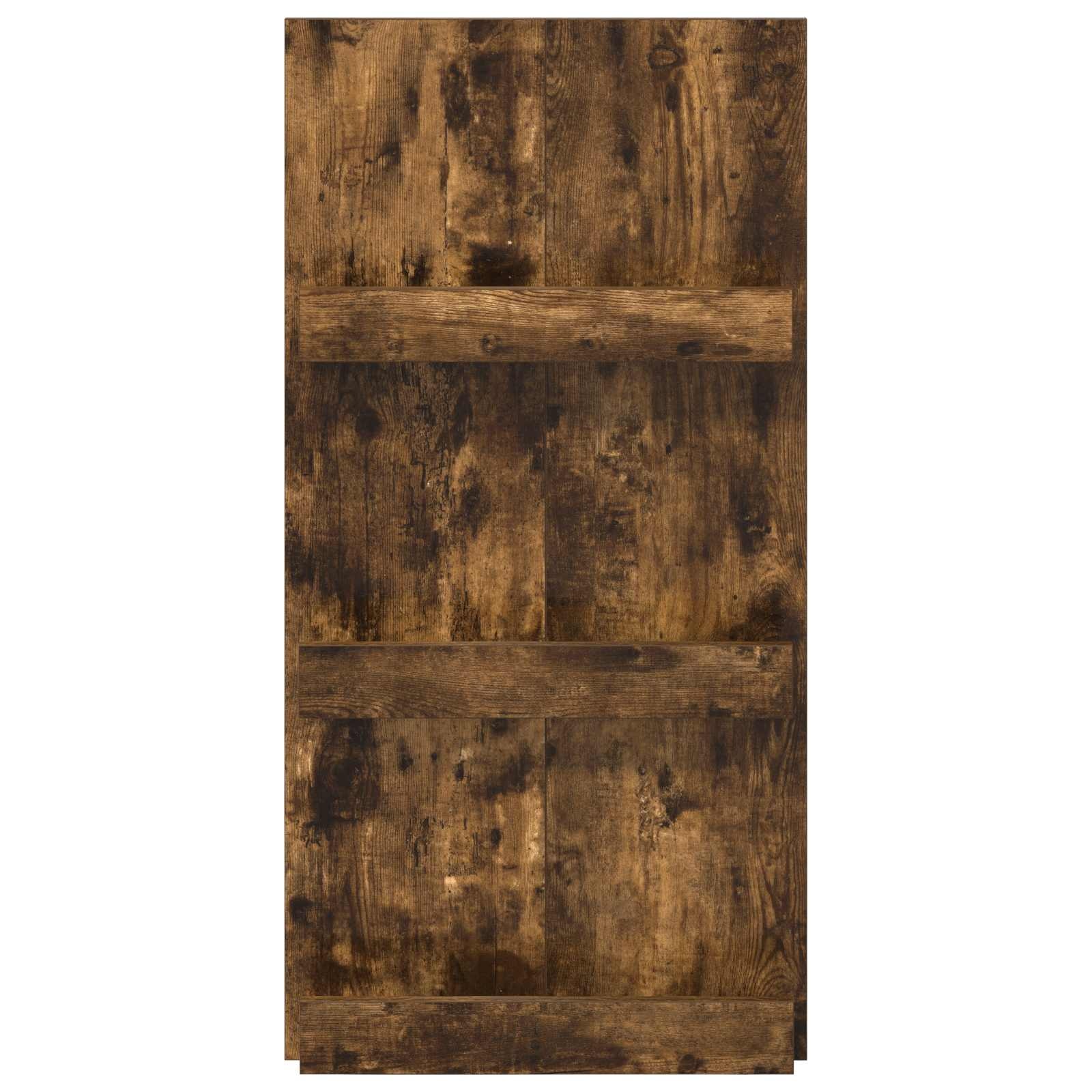 VidaXL Tijdschrift Rek Gerookt eiken 51 x 11 x 102 cm Bewerkt hout